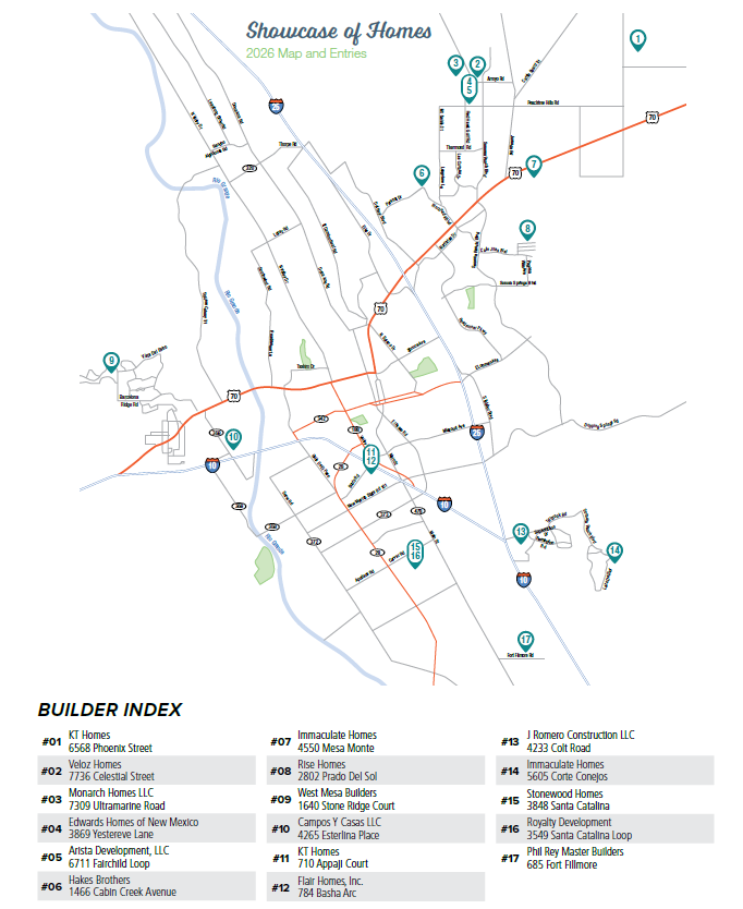 2026 Showcase of Homes Map